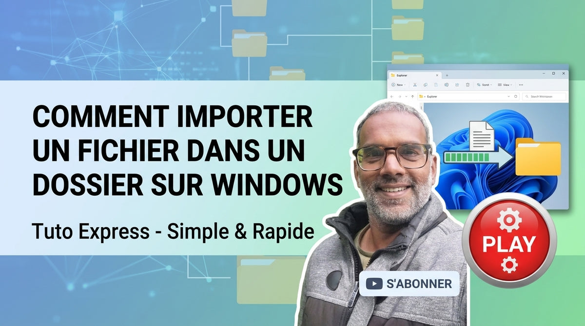 Tuto N°5 - Comment importer un fichier dans un dossier sur Windows (MP4)